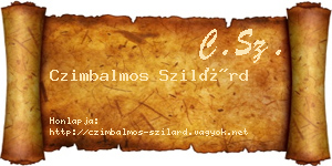 Czimbalmos Szilárd névjegykártya