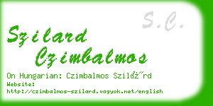 szilard czimbalmos business card